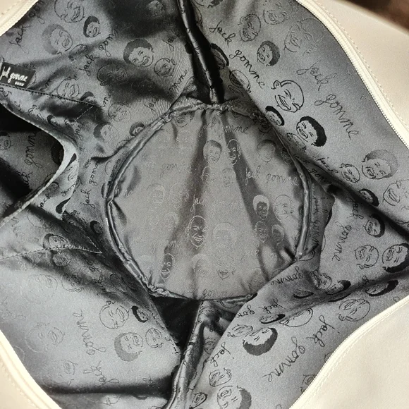 Jack Gomme Nylon Leather Strap Tote Bag New without Tag + FREE GIFT - Picture 9 of 11